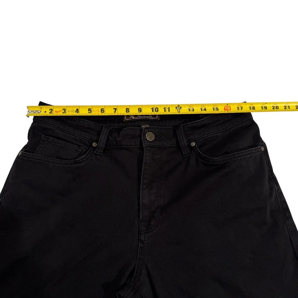 34 Heritage Courage Straight Leg Pants Mens 36x34 Black Twill Chino Jeans